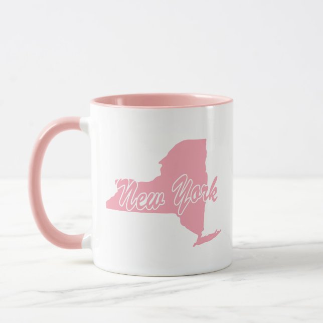 État Rose De New York En Forme De Mug (Gauche)