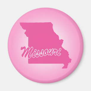 État Rose Missouri Magnet