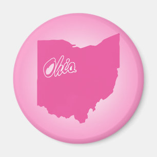 État rose Ohio Magnet