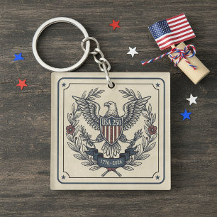 États-Unis 250 Aigle patriotique motif héritage Cr
