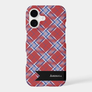 Etats-Unis Amérique Couleurs Plaid Tartan Rouge Bl