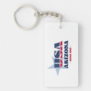 États-Unis Arizona Monogram Porte - clé acrylique