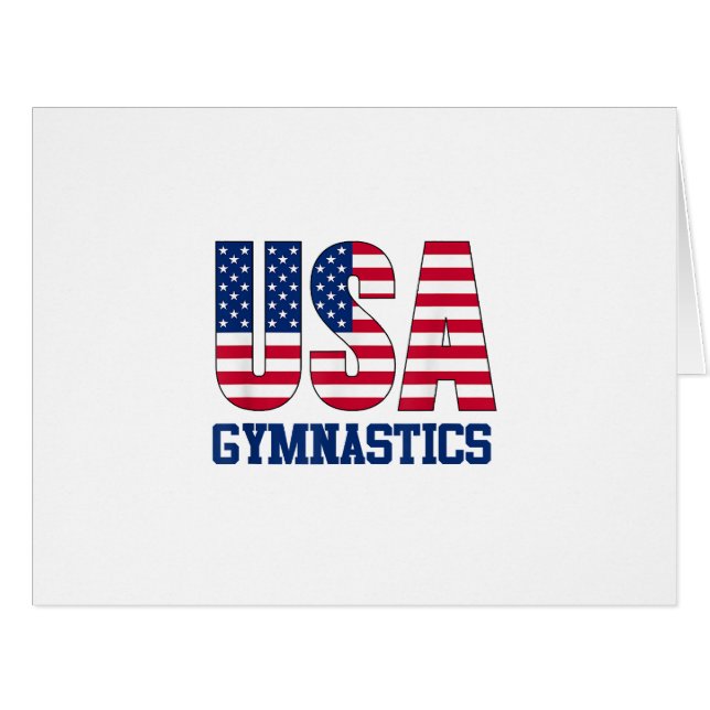 Etats-Unis avec drapeau américain Gymnastique Spor (Devant horizontal)
