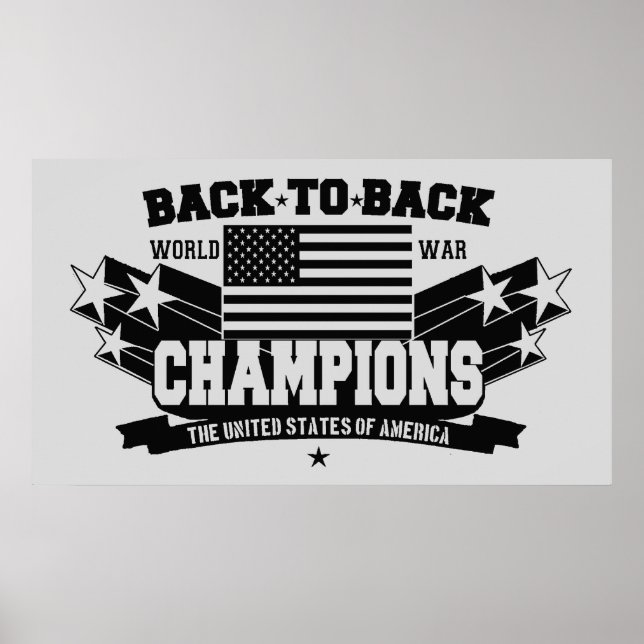 États-Unis Champions de la Guerre Mondiale Poster  (Devant)