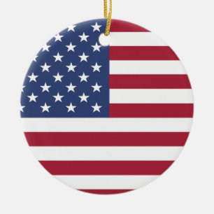 Etats-Unis Drapeau Design Ornement en céramique