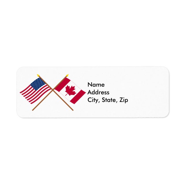 États-Unis et Canada Drapeaux croisés (Devant)