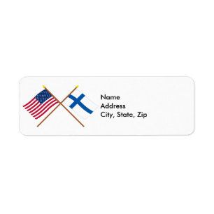 États-Unis et Finlande Drapeaux croisés