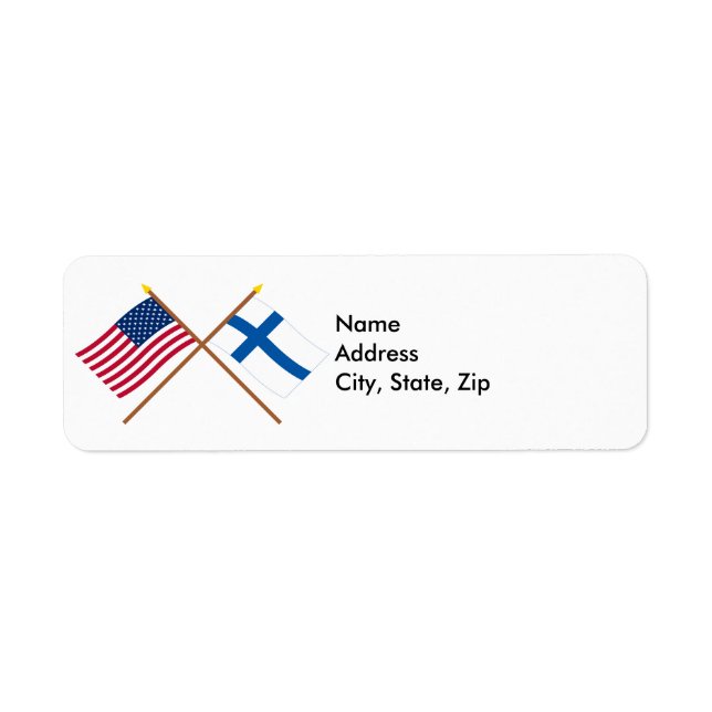 États-Unis et Finlande Drapeaux croisés (Devant)
