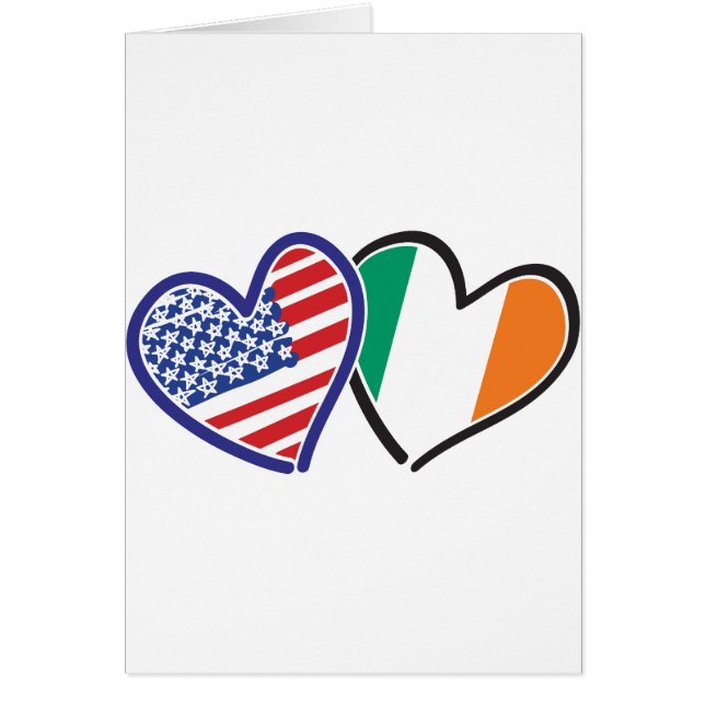 États-Unis Irlande Coeur drapeaux (Devant)