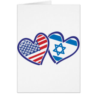 États-Unis Israël Coeur drapeaux