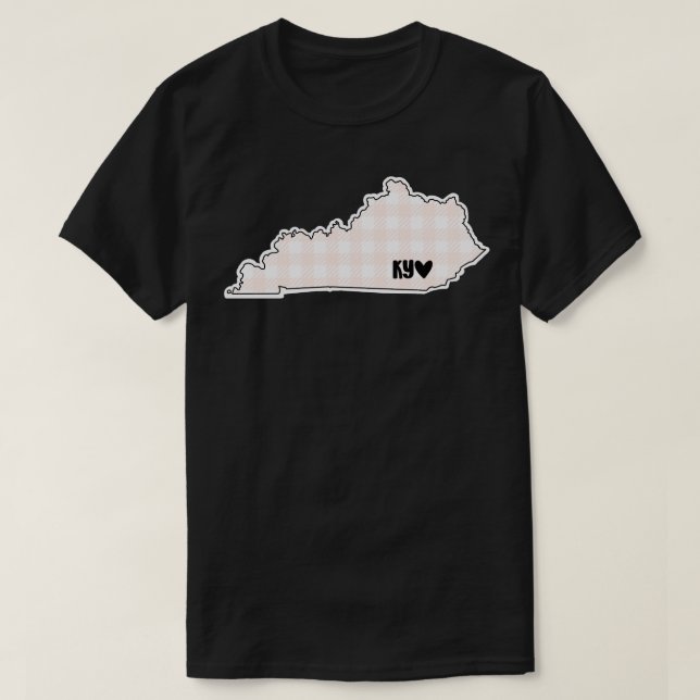 États-Unis Kentucky plaid rose TShirt (Design devant)