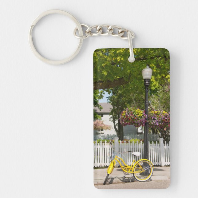 États-Unis, Michigan, île Mackinac. Vélo jaune (Devant)