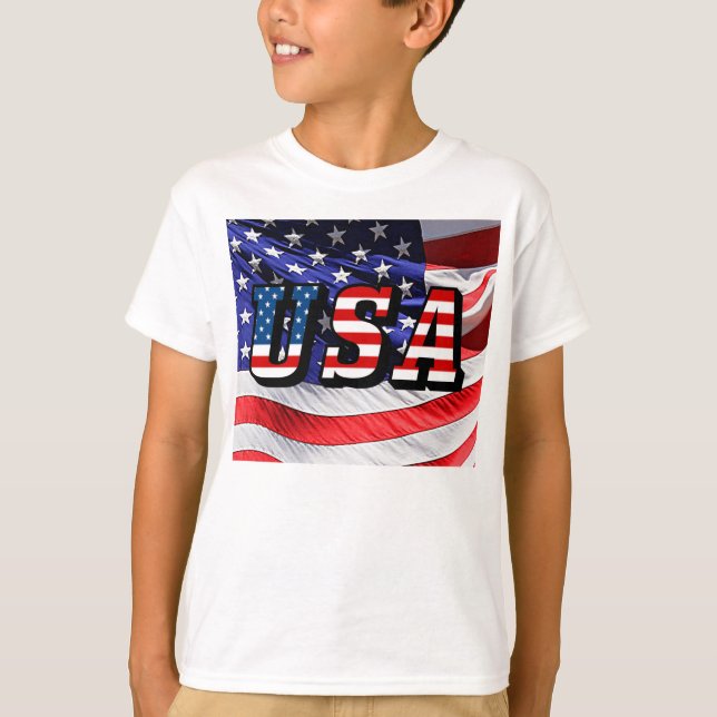 États-Unis - T-shirt drapeau américain (Devant)