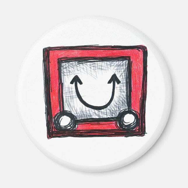 Etch Sketch Smile, Standard, Magnet circulaire de  (Devant)