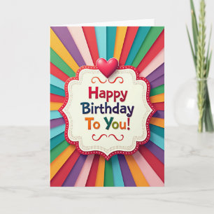 Etched Banner Birthday Card