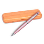 Etched Gift Box with Pink-Coated Ballpoint Pen