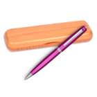 Etched Gift Box with Purple-Coated Ballpoint Pen