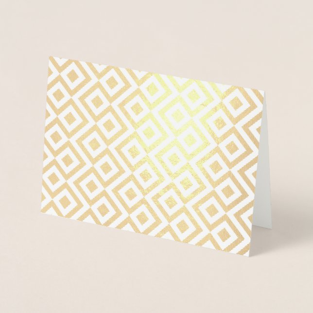 Etched Gold and White Meander Foil Card (Front)
