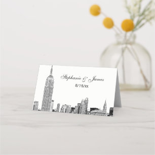 Etched NYC Skyline DIY BG Colour Escort Cards #3