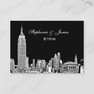 Etched NYC Skyline DIY BG Colour Place Cards #2