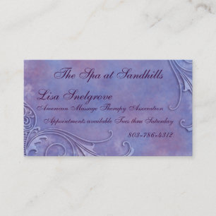 Etched Watercolor Business Card