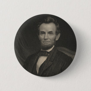 Etching Portrait of Abraham Lincoln 2 Inch Round Button