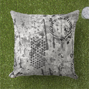 Etchings Graffiti Outdoor Pillow