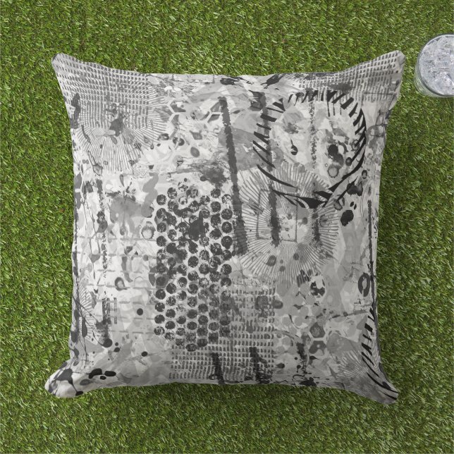 Etchings Graffiti Outdoor Pillow (Grass)
