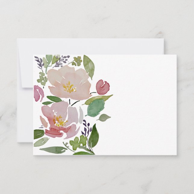 Été #2 - Floral 3,5 X 5 Carte à billets vierges (Devant)