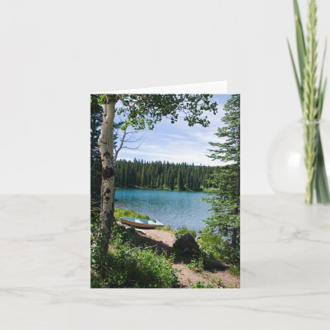 Été à la carte de note de lac sunset (Devant)
