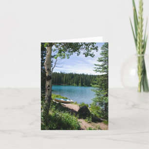 Été à la carte de note de lac sunset