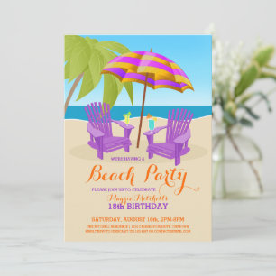 Été Amusement Plage Invitations
