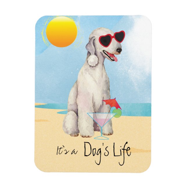Été Bedlington Terrier Magnet (Vertical)