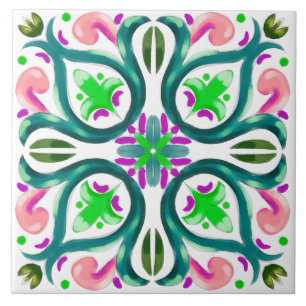 Été, Carreaux siciliens, majolica, céramique