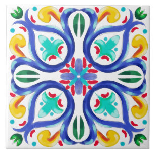 Été, Carreaux siciliens, majolica, céramique