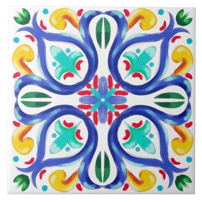 Été, Carreaux siciliens, majolica, céramique (Devant)