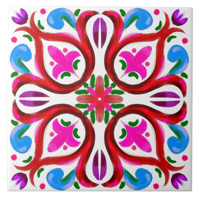 Été, Carreaux siciliens, majolica, céramique (Devant)