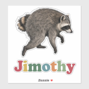 Été Chauve Jimothy Raton Laveur, Autocollant Mème 