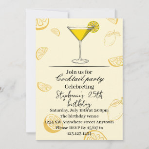 Été Citron Invitation de fête d'anniversaire