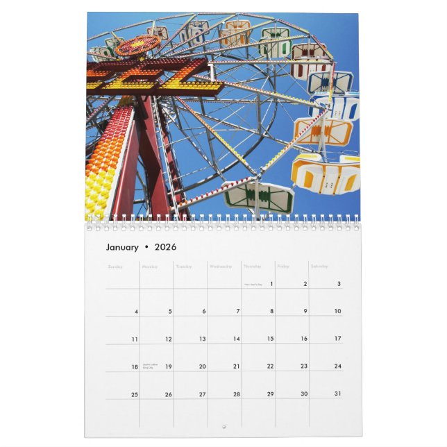 Été de rivage du Jersey de 2012 calendriers (Jan 2026)