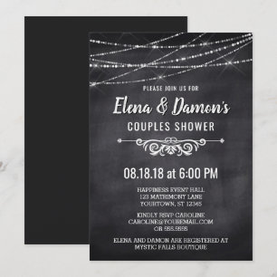 Été Éclairage Chaîne Couples Invitation Douche