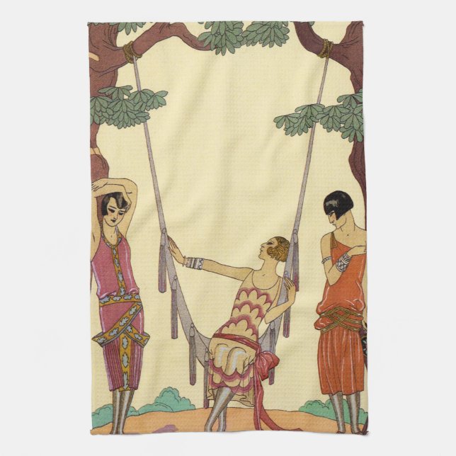 Été en serviette de cuisine d'art déco de la (Vertical)