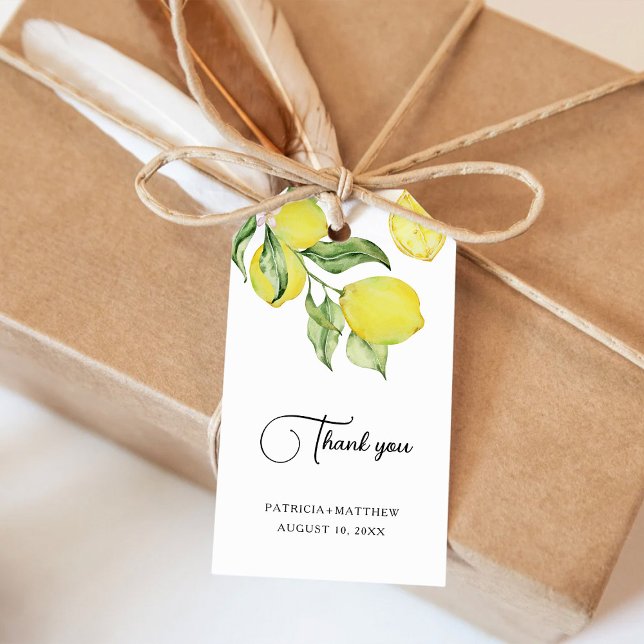 Été Lemon mariage étiquettes cadeaux (Créateur téléchargé)