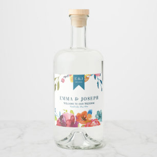 Été lumineux "Merci" Liquor Bottle Étiquette