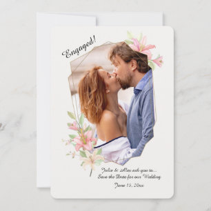 Été Lys Faire-part cadre photo