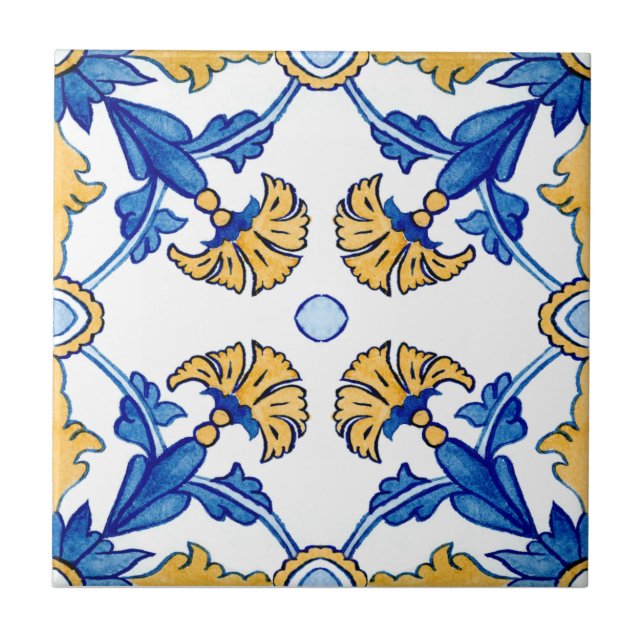 Été Méditerranée bleu carreaux (Devant)