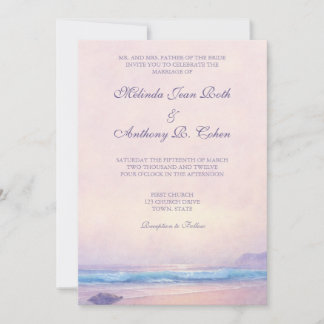 Eté Mer 5x7 Plage Mariage Invitation