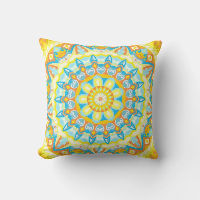 Été Oreiller à lancer Mandala (Recto)