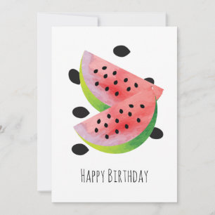 Été Paire de graines de pastèque Bonne carte d'ann