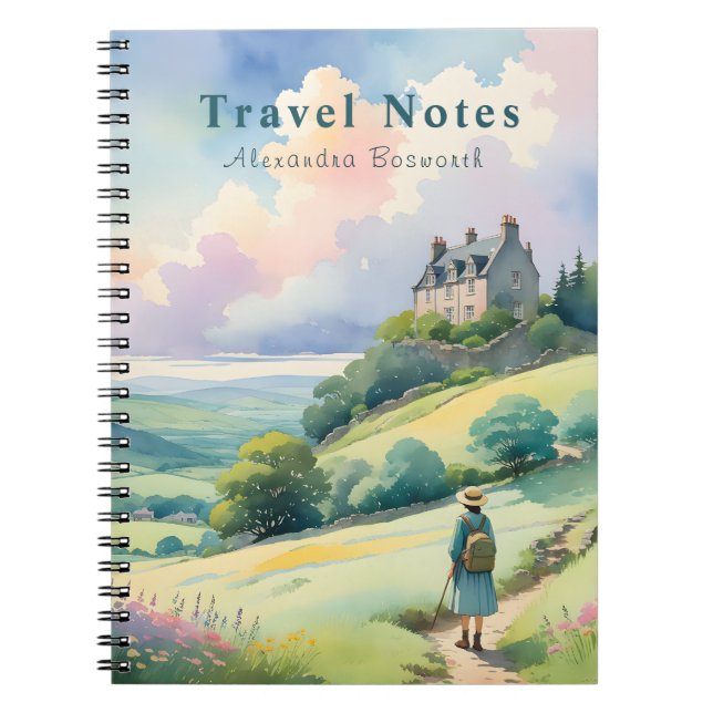 Été personnalisé en Ecosse Carnet de voyage - (Devant)